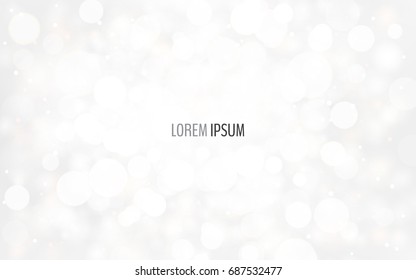 Bokeh background with soft light and shiny particles. Vector illustration for your graphic design.