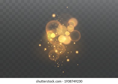 Bokeh background with sparkles.Light effect.bright particles.