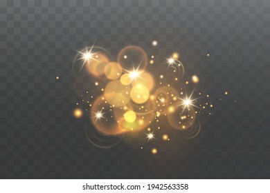 Bokeh background with sparkles.Light effect.bright particles.