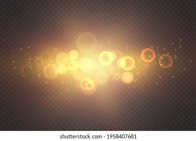 Bokeh background with sparkles.Light effect.bright particles.