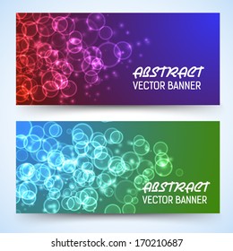 bokeh banner background vector illustration