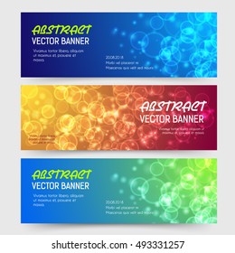 bokeh banner background vector illustration