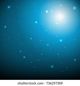 bokeh blue background