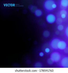 bokeh blue dark background