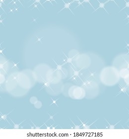 Bokeh-blauer Hintergrund, unscharfes Bokeh-Licht mit glänzender Wirkung, abstrakte Vektorgrafik-Hintergrund für neues Jahr, Winter, Weihnachten, Frühlings- und Sommerhintergrund