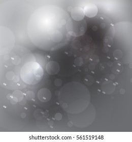 bokeh blur background. Abstract Vector defocused light illustration on black and white tone. EPS 10