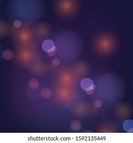 Bokeh and blur vector abstract background with purple color