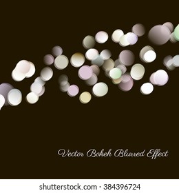 Bokeh blurred lights, a unfocused vector illustration.