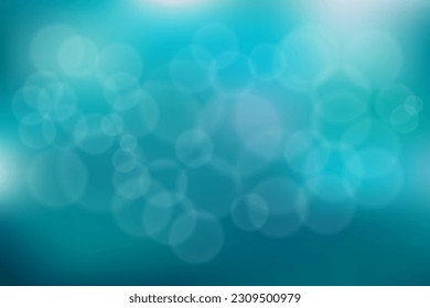 Bokeh Blurry Background Aqua Color Vector Illustration