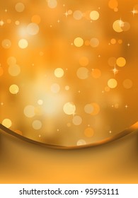 Bokeh card with red fabric. EPS 8 vector file included
