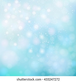 Bokeh christmas. Abstract background with defocused lights. Christmas wallpaper with brilliant backdrop. Vector illustration.
