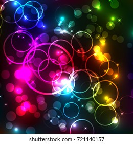 Bokeh Circles Abstract Background Vector Graphic