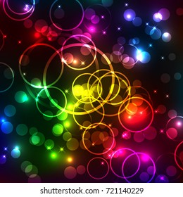 Bokeh Circles Abstract Background Vector Graphic