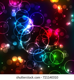 Bokeh Circles Abstract Background Vector Graphic