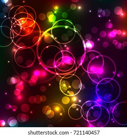 Bokeh Circles Abstract Background Vector Graphic