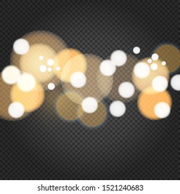 Bokeh collection vector set on transaprent background