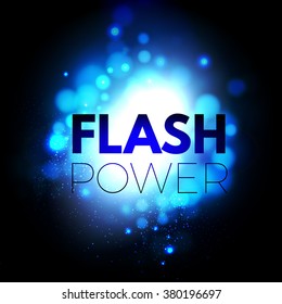 Bokeh Concept. Power Explosion Background. Shining Design. Vector illustration