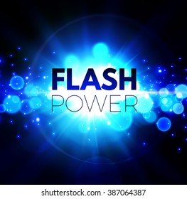 Bokeh Concept. Power Explosion Background. Shining Design. Vector illustration