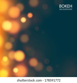 bokeh dark gold background