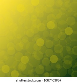 Bokeh design background yellow and green color illustration wallpaper design