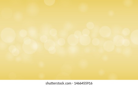Bokeh design on a golden background, vector illustration.