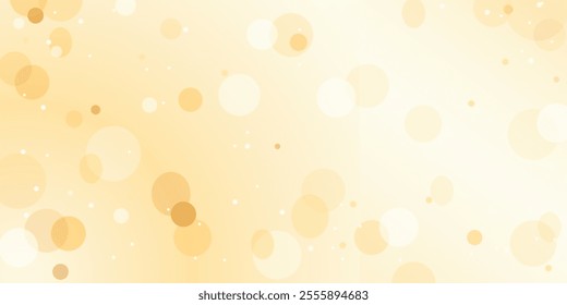 Bokeh effect. Abstract golden gradient background with blurred lights. Vector illustration for presentation, poster, banner.