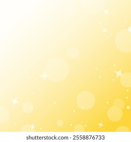 Bokeh effect. Abstract golden gradient background with blurred lights and stars. Vector illustration for presentation, poster, banner.