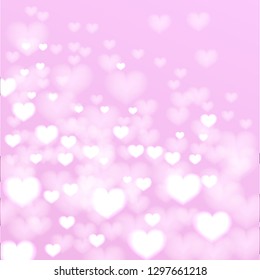 bokeh effect background with hearts