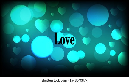 bokeh effect with cyan background