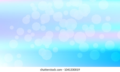 Bokeh effect light blue background. Soft nature pastel sky gradient. Sunlight bokeh soft blue holography. Summer trendy sea backdrop. Bokeh effect soft light hologram. Blurred gradient holography sky.