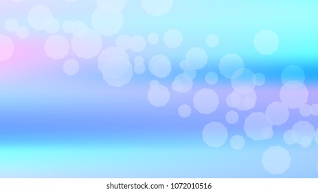 Bokeh effect light blue background. Soft nature pastel sky gradient. Sunlight bokeh soft blue holography. Summer trendy sea backdrop. Bokeh effect soft light hologram. Blurred gradient holography sky.