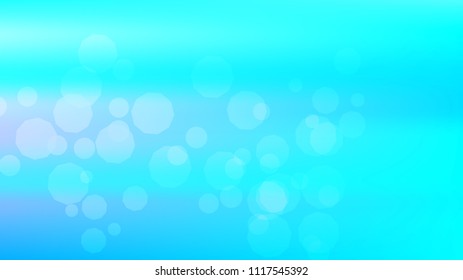 Bokeh effect light blue background. Soft nature pastel sky gradient. Sunlight bokeh soft blue holography. Summer trendy sea backdrop. Bokeh effect soft light hologram. Blurred gradient holography sky.