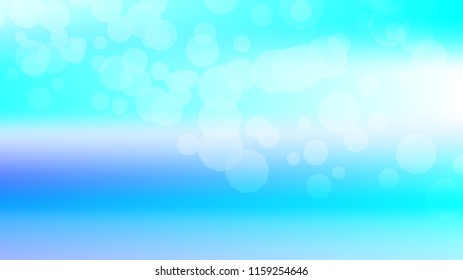 Bokeh effect light blue background. Soft nature pastel sky gradient. Sunlight bokeh soft blue holography. Summer trendy sea backdrop. Bokeh effect soft light hologram. Blurred gradient holography sky.