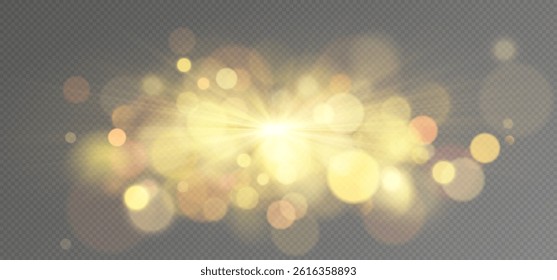 
Bokeh effect. Light effect. Golden light.