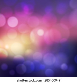 Bokeh effect on the blurred background. Abstract vector composition with dappled light and color. Can be used as background for your design.