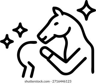 Efecto bokeh en la persona que cepilla un concepto de caballo como Una Imagen suavemente borrosa captura a una persona que cepilla un caballo con luces bokeh que agregan calor al fondo. La cámara estacionaria destaca el cuidado y la conexión que representa el valor terapéutico de los animales de aseo. en Foto Stock Concepto, espacio de copia para publicidad o Anuncio con Foto Realista como detalle de alta calidad --ar 7:2