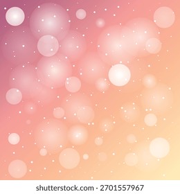 bokeh effect on pink and yellow gradient background