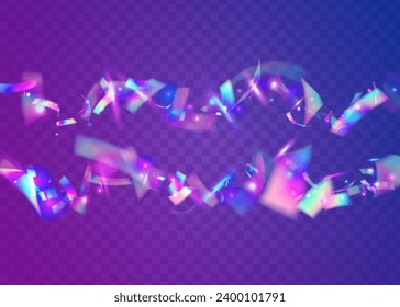Bokeh Effect. Surreal Art. Hologram Glitter. Glitter Foil. Rainbow Texture. Blue Metal Tinsel. Party Burst. Laser Vaporwave Gradient. Violet Bokeh Effect
