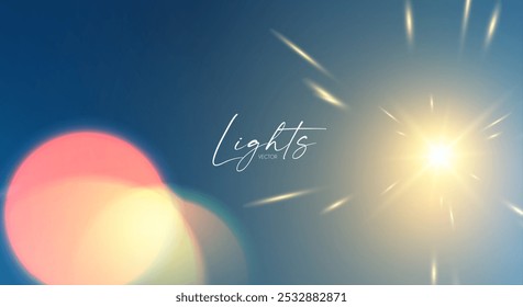 Bokeh and fireworks light effect. Shining holiday and party design. Blur light
