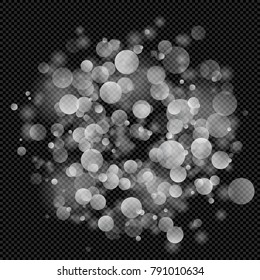 Bokeh Flares on Transparent Background  - Vector Special Lens Effect 
