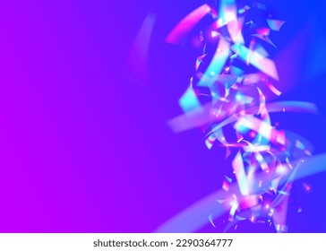 Bokeh Glare. Fantasy Foil. Hologram Texture. Glamour Art. Cristal Effect. Violet Blur Tinsel. Shiny Prism. Disco Vaporwave Sunlight. Pink Bokeh Glare