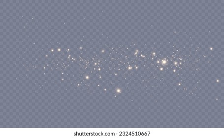 Bokeh glare lights. Golden blurry translucent highlights. Abstract light effect. Vector