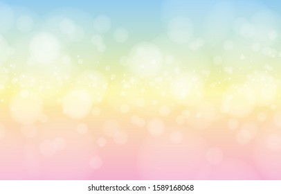 bokeh glitter magic on pastel background vector