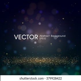 bokeh glitter vintage lights  background vector