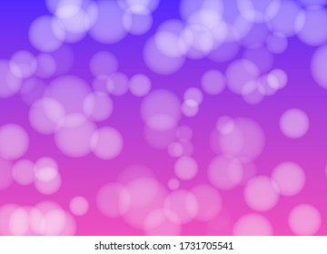 Bokeh glow vector gradient purple background.