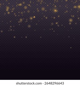 Bokeh gold background. Bright starburst with glowing particles, shimmer and spark. Abstract light explosion with luxury flare for festive card design, new year magic or firework holiday decoration.

