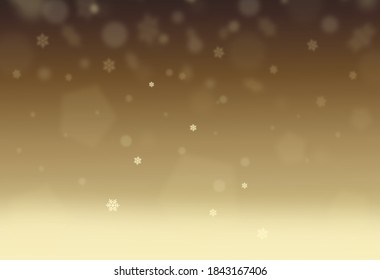 Bokeh gold glitter particles background with sparkling  snow, star light  for Christmas, New Year, Birthdays, Special event, luxury card,  rich style.  illustration 