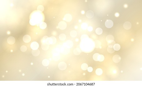 Bokeh golden background. Happy Diwali vector illustration. Festive Christmas card. Design template with bright lights, festive golden background. Vector holiday illustration