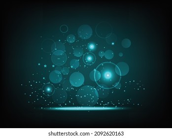 Bokeh Gradient Blue Background Vector Illustration