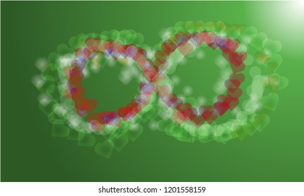 Bokeh in green background.